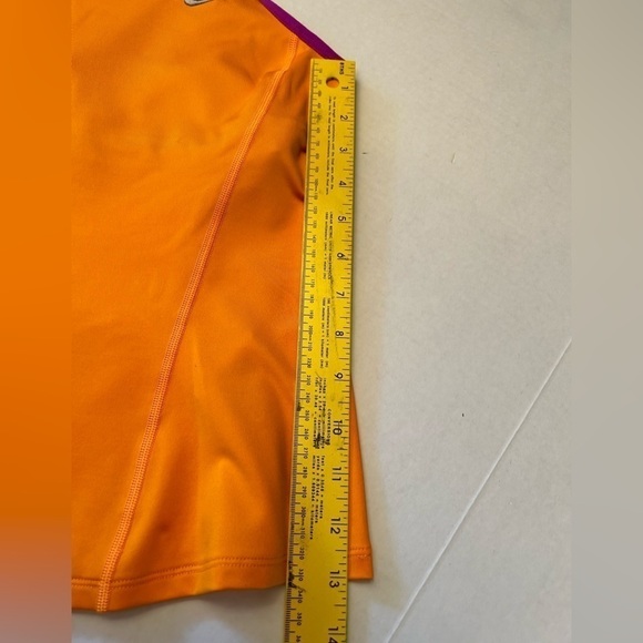 Nike Dri Fit fitted razor back Tank Top in orange and purple Size Small B4 - Picture 5 of 7